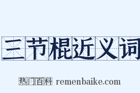 三节棍近义词是什么意思的图片